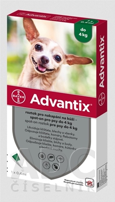 Advantix Spot-on pre psy do 4 kg