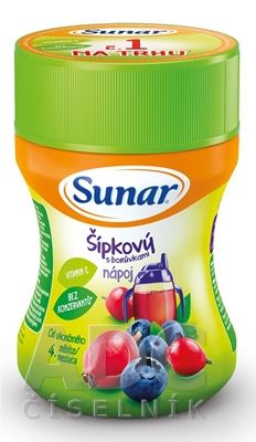 Sunar Rozpustný nápoj Šípkový s čučoriedkami