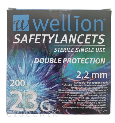 Wellion SAFETYLANCETS 23G - Lanceta bezpečnostná
