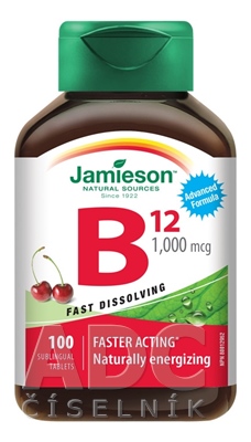 JAMIESON VITAMÍN B12 METYLKOBALAMÍN 1000 µg