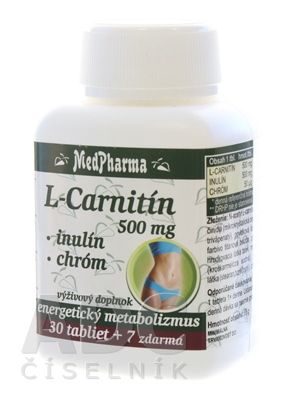MedPharma L-CARNITÍN 500 MG + INULÍN + CHRÓM