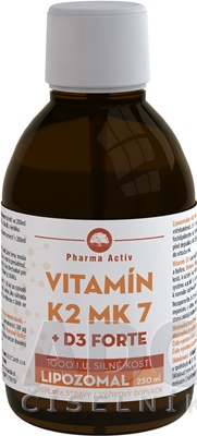 Pharma Activ LIPOZOMAL Vitamín K2 MK7+D3 1000 I.U.