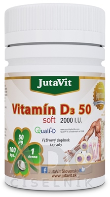 JutaVit Vitamín D3 50 µg soft