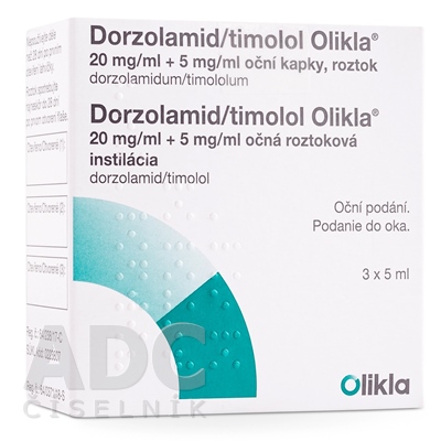 Dorzolamid/timolol Olikla 20 mg/ml+5 mg/ml