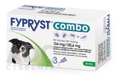 FYPRYST combo 134 mg/120,6 mg PSY 10-20 KG