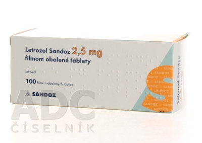 Letrozol Sandoz 2,5 mg filmom obalené tablety