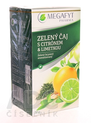 MEGAFYT ZELENÝ ČAJ s citrónom & limetkou