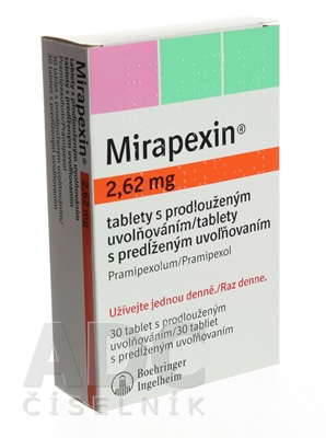Mirapexin 2,62 mg tablety s predĺženým uvoľňovaním