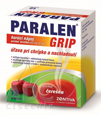 PARALEN GRIP horúci nápoj čerešňa 650 mg/10 mg