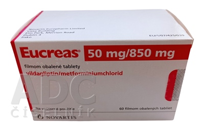 Eucreas 50 mg/850 mg filmom obalené tablety