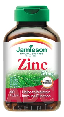 JAMIESON ZINOK S POSTUPNÝM UVOĽŇOVANÍM 50 mg