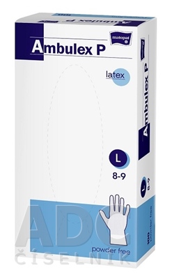 Ambulex P rukavice LATEX, potiahnuté polymérom