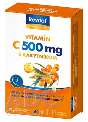 Revital PREMIUM VITAMÍN C 500 mg S RAKYTNÍKOM